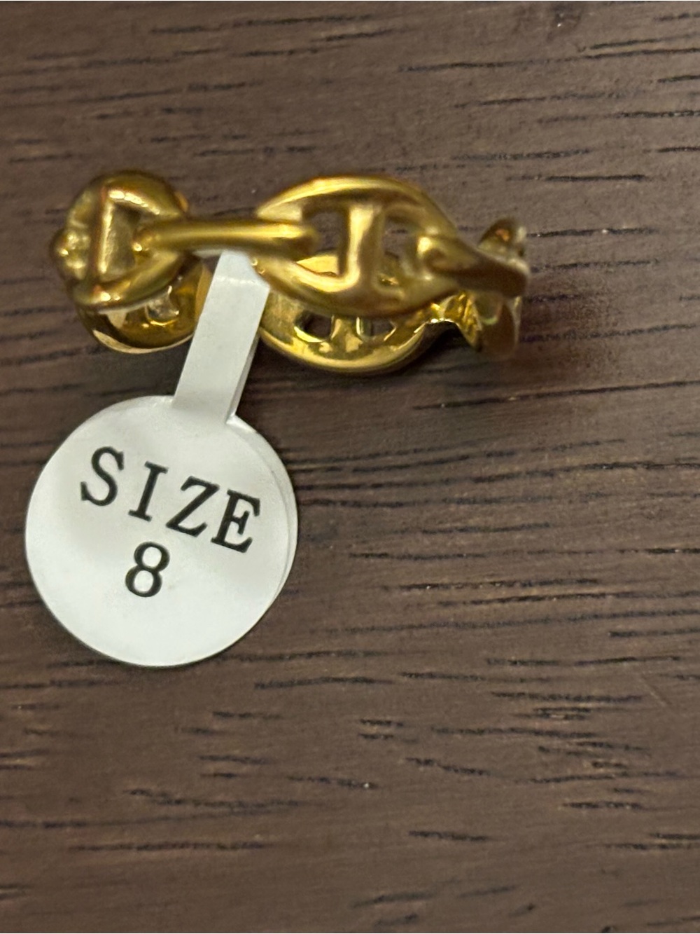 BNWT Gold Chain-Link Ring size 8